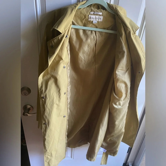 Ava & Viv Olive Green Trench Coat Rain Coat Womens 2XL Belted Water Resistant - Picture 6 of 8